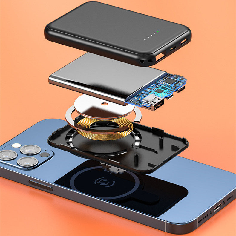 5000mAh Magnetic Wireless Power Bank – Fast Charging & Portable
