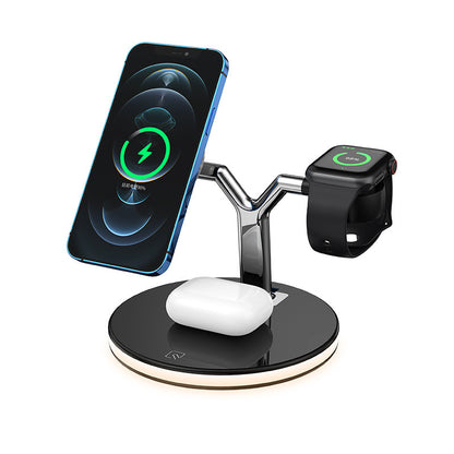 3-in-1 Magnetic Wireless Charger – 15W Fast Charging Dock for Apple Devices