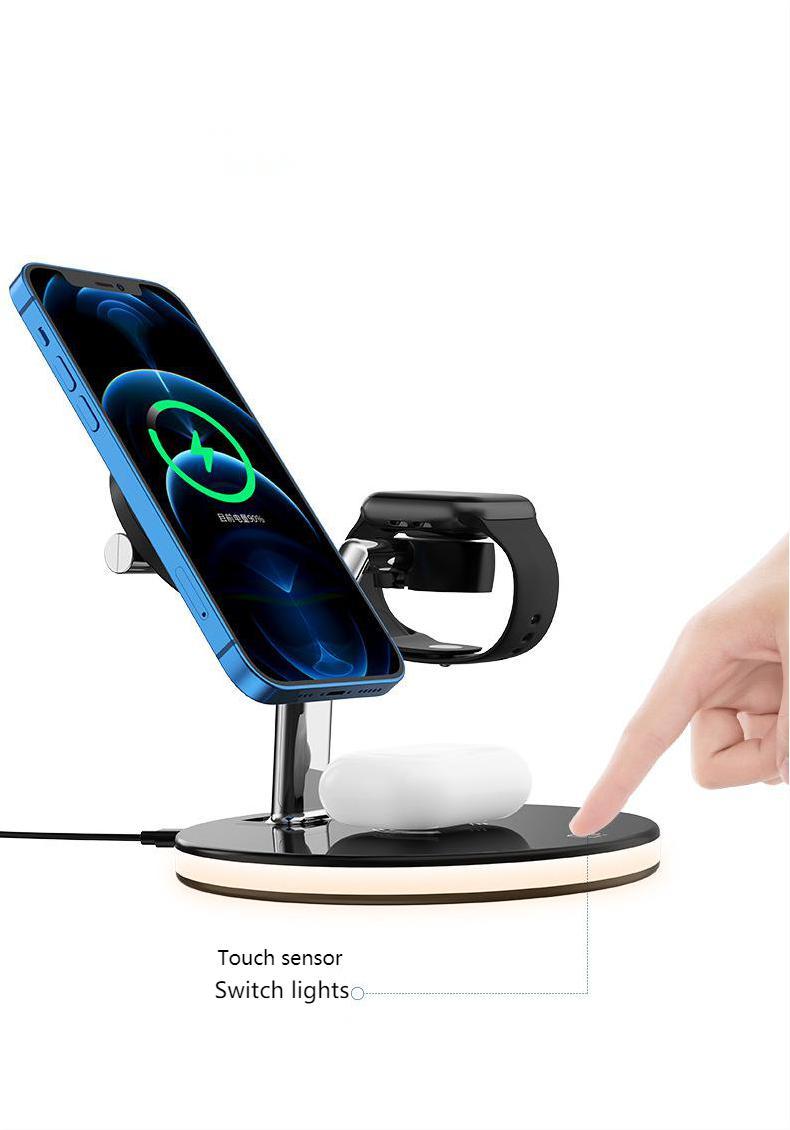 3-in-1 Magnetic Wireless Charger – 15W Fast Charging Dock for Apple Devices