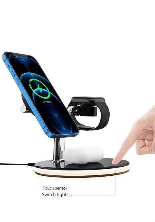 3-in-1 Magnetic Wireless Charger – 15W Fast Charging Dock for Apple Devices