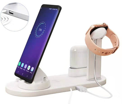 4-in-1 Fast Wireless Charging Station – For Phone, Watch & Earbuds