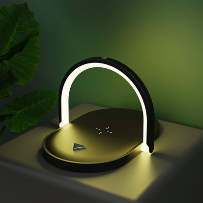 3-in-1 Foldable Wireless Charger & LED Night Lamp – 15W Fast Charging