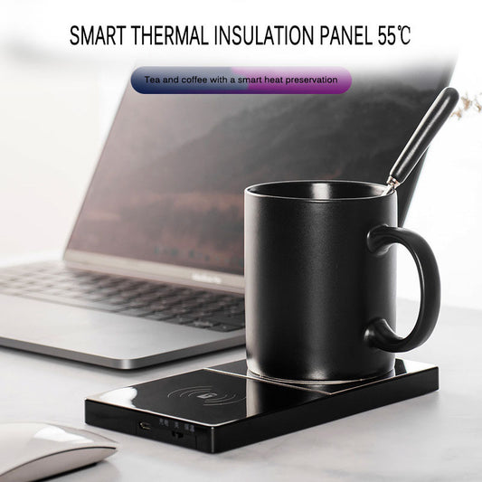 2-in-1 Mug Warmer & Wireless Charger – Smart Heating Pad