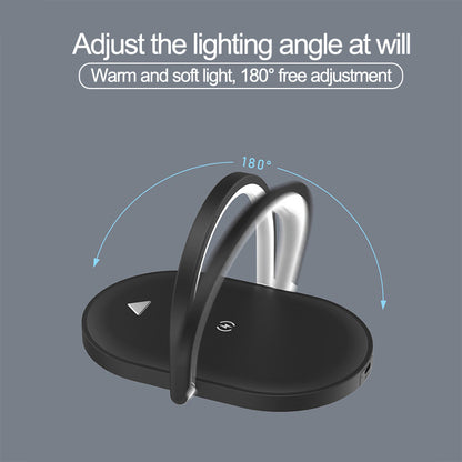3-in-1 Foldable Wireless Charger & LED Night Lamp – 15W Fast Charging