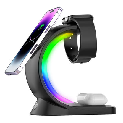 4-in-1 Magnetic Wireless Charger with Ambient Light