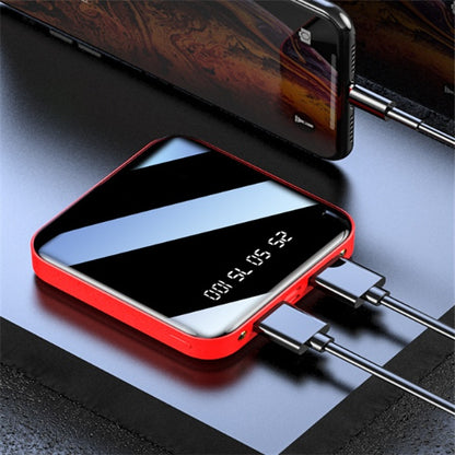 Mini 20000mAh Power Bank – Portable Mirror Digital Display Charger