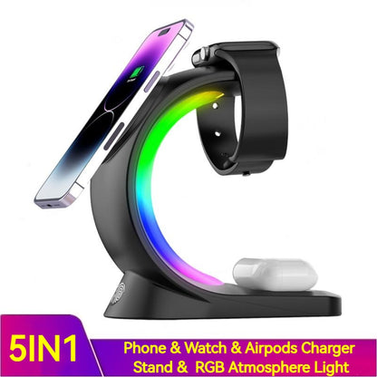4-in-1 Magnetic Wireless Charger with Ambient Light