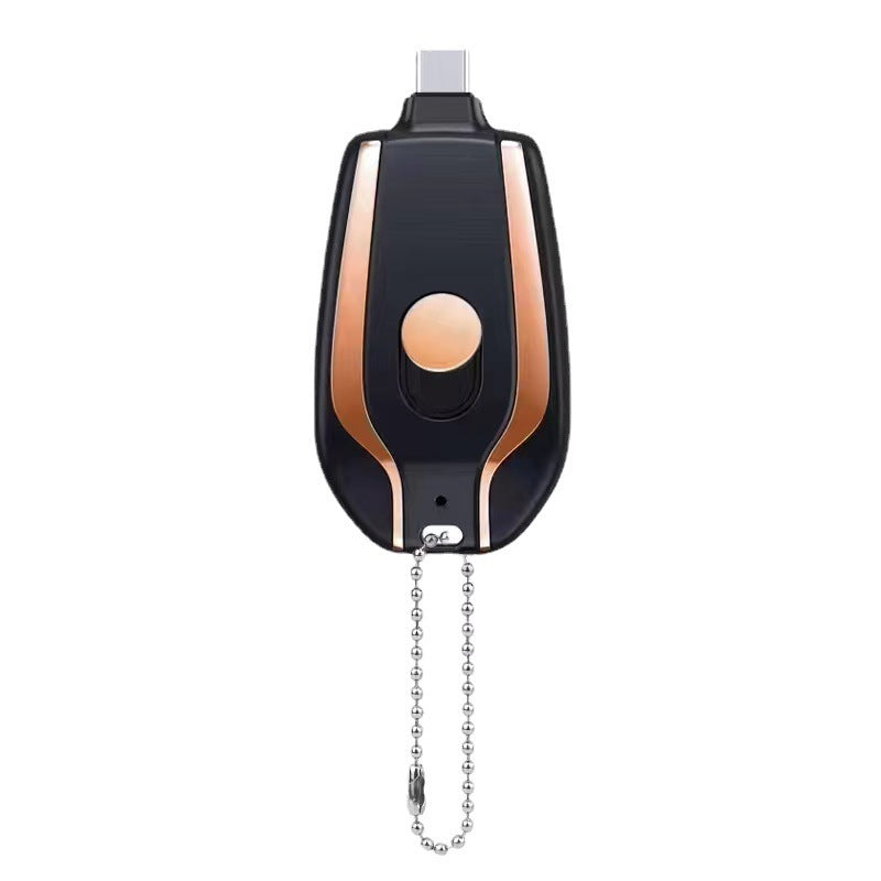 Mini Keychain Power Bank – 1500mAh Type-C Fast Charger