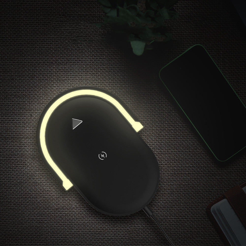 3-in-1 Foldable Wireless Charger & LED Night Lamp – 15W Fast Charging