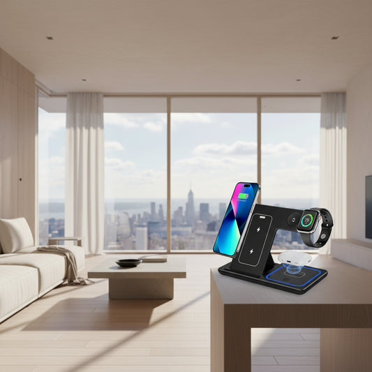 15W 3-in-1 Foldable Fast Wireless Charging Station