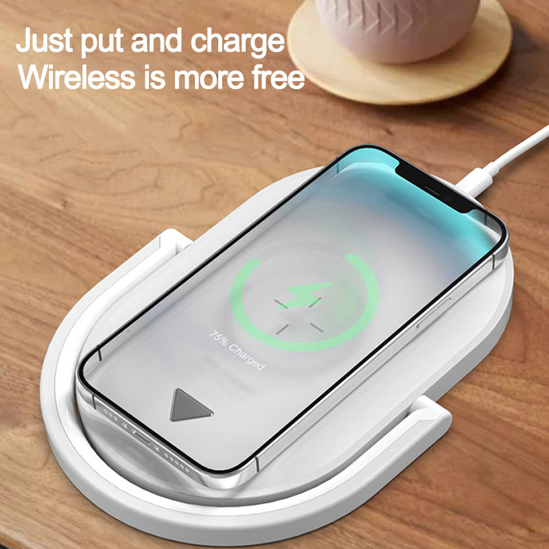 3-in-1 Foldable Wireless Charger & LED Night Lamp – 15W Fast Charging